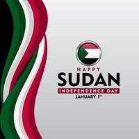 Sudan Independence Day background. With Waving Flags Abstract Background. suitable for posters or banners vector