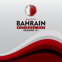 bahrain national day background with a background of waves in the colors of the flag vector