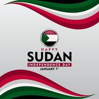 sudan independence day background with flag for banner and poster design background vector