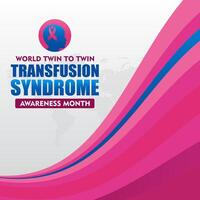 world twin to twin transfusion syndrome awareness month design for card background vector