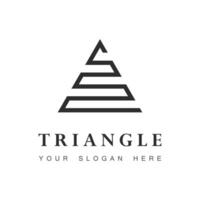 Triangle line logo design template vector
