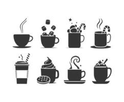 Silhouette Collection Hot Cocoa Design vector