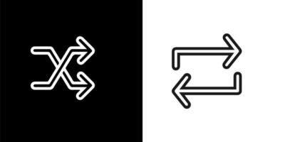 two icon arrows pointing in opposite directions vector