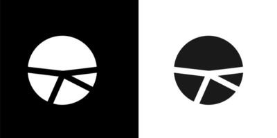 two black and white icon of data management vector