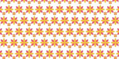 a pattern background with yellow and orange flowers vector