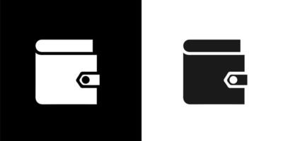 a black and white icon of a wallet on a white background vector