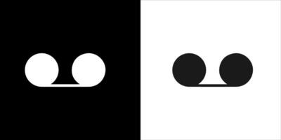 two black and white icon of a recorder vector