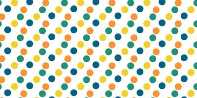 a colorful polka dot pattern on a white background vector