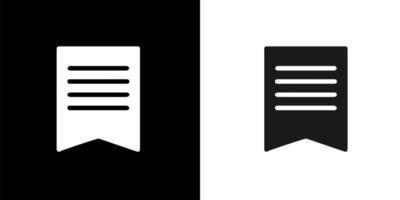 two black and white icons of a book and a ribbon vector