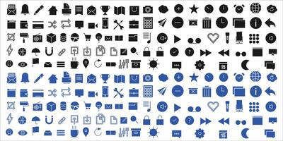 Workshop set of web icons in black and blue style. Business Workshop icons for web and mobile app. on white background vector