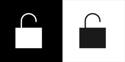 a black and white image of a padlock on white background vector