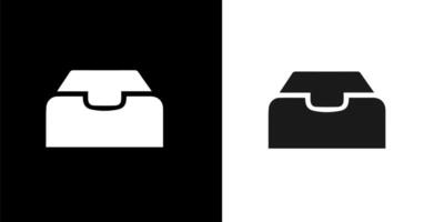a black and white icon of a bag with a handle vector