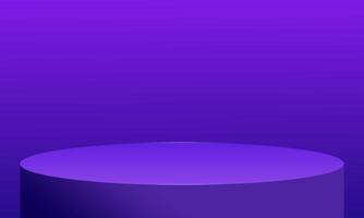 a purple podium background with a round table vector