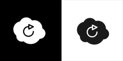 two different icons for the arrow and the cloud vector