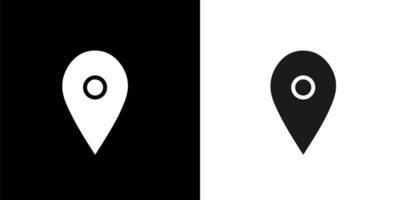 two different colored and black and white pinpoints vector