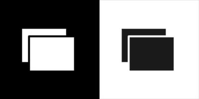 two black and white icons of a recent task vector