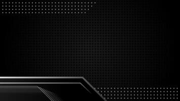 Black Background with Abstract Line and Dot Graphic vector