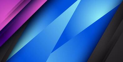 abstract purple, black, blue color overlapping layers decoration background. vector