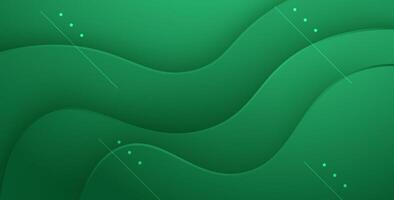 multi colored abstract green dynamic wavy papercut overlap layers background. vector