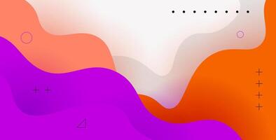 minimal abstract orange purple liquid color gradient, fluid shape geometric with dots background. vector