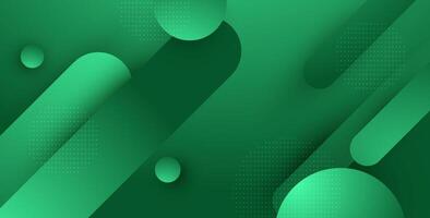 minimal abstract green gradient color rounded shape geometric background. vector