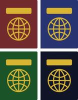 Simple Passport Without Text for Travel Around the World vector