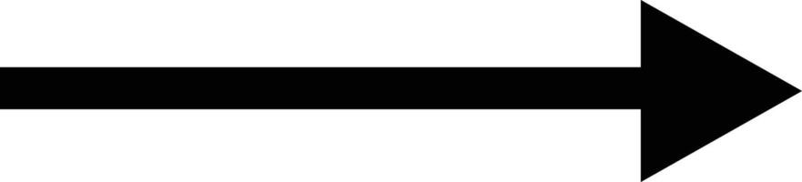 Bold Black Arrow Design Symbolizing Forward Motion and Directional Purpose vector