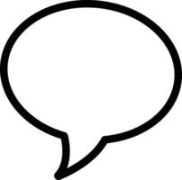 Elegant Speech Bubble Line Art for User Interfaces vector