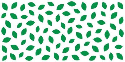 Seamless pattern of green leaves on white or transparent background. Minimalistic nature-inspired design for wallpaper or fabric vector