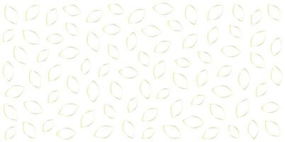 Seamless pattern of gold gradient outline leaves on white or transparent background. Minimalistic nature-inspired design for wallpaper or fabric vector