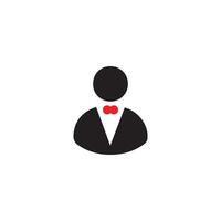 A man in a tuxedo with a red bow tie vector