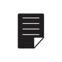 A black and white icon of a document vector