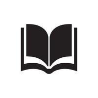 An open book icon on a white background vector