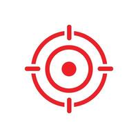 A red target icon on a white background vector