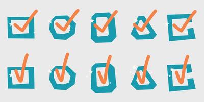 Checklist Mark with Sparkle vector