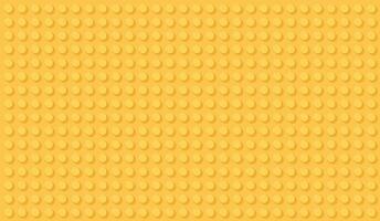 Yellow Construction Toy Baseplate Background, Top View, Featuring a Grid of Circular Studs for Building Block Designs. Wide Banner with Copy Space for Text, Design Template vector