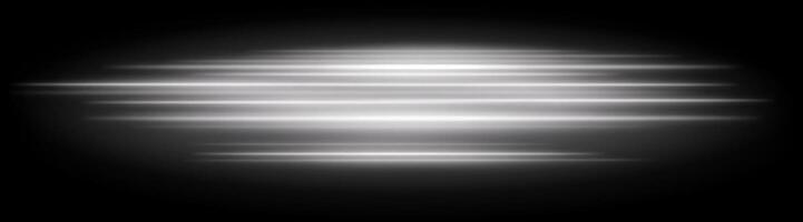 White motion blur icon. Dynamic horizontal streaks, glowing purple light, abstract motion effect, futuristic energy, speed visual, modern lighting decor, radiant design vector