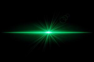 Green starburst. Radiant light beam, glowing particles, bright star effect, warm illumination, abstract lighting design, futuristic energy, decorative modern visual vector
