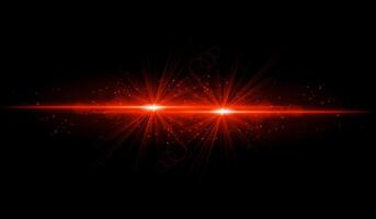 Dual red starburst. Bright intersecting beams, glowing particles, radiant light effects, warm illumination, abstract lighting design, futuristic energy, decorative visuals vector