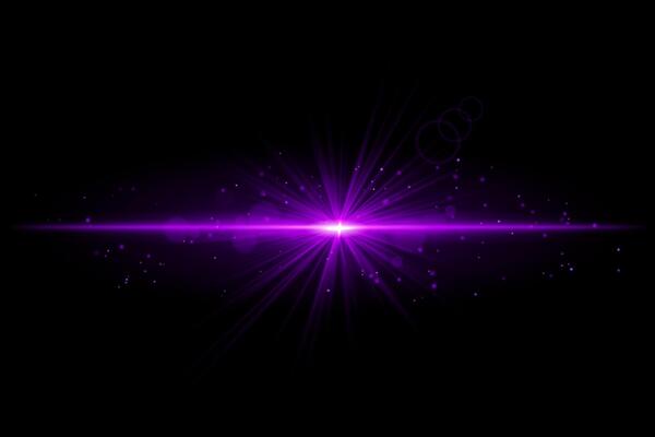 Purple starburst. Radiant light beam, glowing particles, bright star effect, warm illumination, abstract lighting design, futuristic energy, decorative modern visual