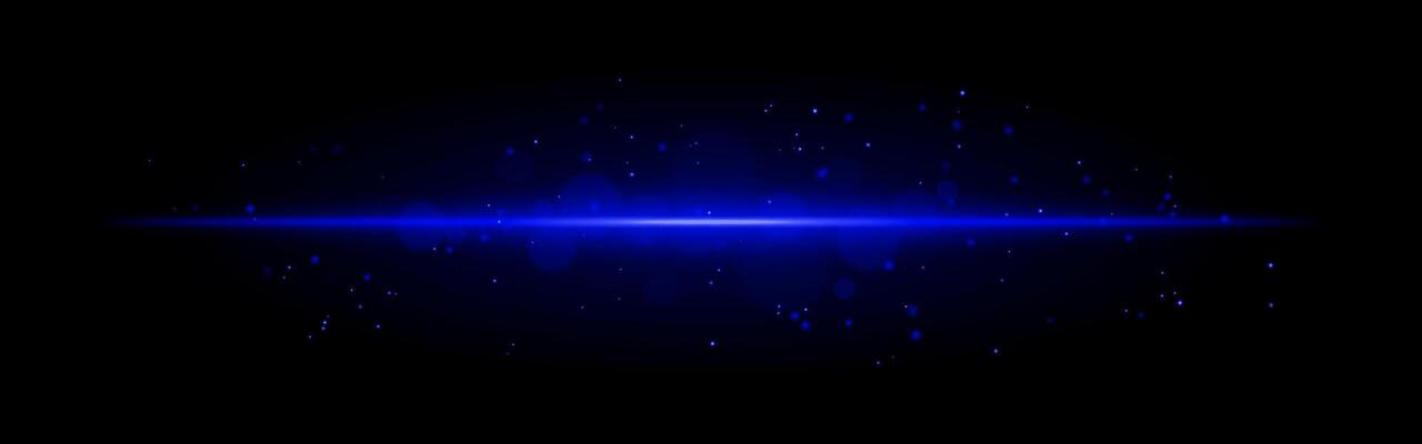 Blue glowing line icon. Vibrant horizontal beam, illuminated particles, abstract light effect, futuristic energy, minimalistic decor, dynamic modern design, radiant visual