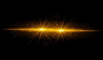 Dual orange starburst. Bright intersecting beams, glowing particles, radiant light effects, warm illumination, abstract lighting design, futuristic energy, decorative visuals vector