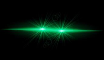 Dual green starburst. Bright intersecting beams, glowing particles, radiant light effects, warm illumination, abstract lighting design, futuristic energy, decorative visuals vector