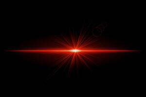 Red starburst. Radiant light beam, glowing particles, bright star effect, warm illumination, abstract lighting design, futuristic energy, decorative modern visual vector