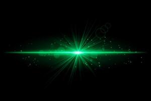 Green starburst. Radiant light beam, glowing particles, bright star effect, warm illumination, abstract lighting design, futuristic energy, decorative modern visual vector