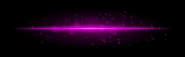 Purple glowing line icon. Vibrant horizontal beam, illuminated particles, abstract light effect, futuristic energy, minimalistic decor, dynamic modern design, radiant visual vector