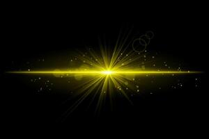 Golden starburst. Radiant light beam, glowing particles, bright star effect, warm illumination, abstract lighting design, futuristic energy, decorative modern visual vector