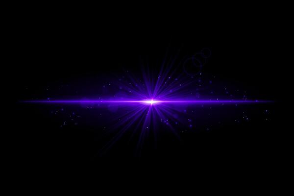 Purple starburst. Radiant light beam, glowing particles, bright star effect, warm illumination, abstract lighting design, futuristic energy, decorative modern visual
