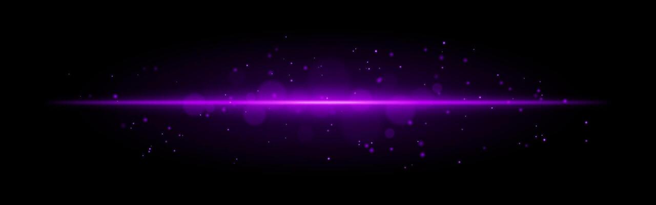 Purple glowing line icon. Vibrant horizontal beam, illuminated particles, abstract light effect, futuristic energy, minimalistic decor, dynamic modern design, radiant visual