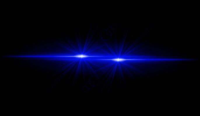 Dual Blue starburst. Bright intersecting beams, glowing particles, radiant light effects, warm illumination, abstract lighting design, futuristic energy, decorative visuals